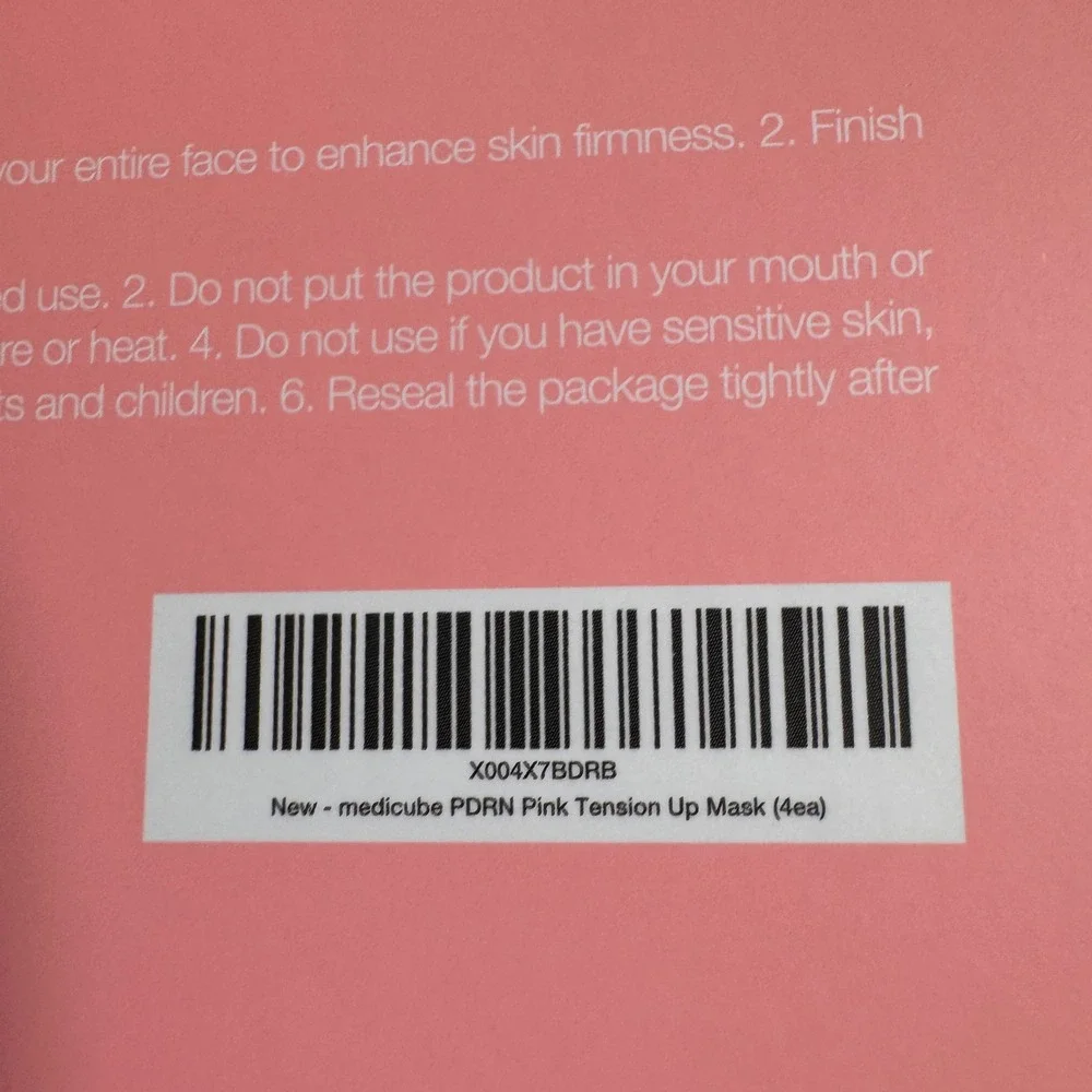 Medicube PDRN Pink Tension Up Mask 4 Pack Collagen Niacinamide Korean Skincare
